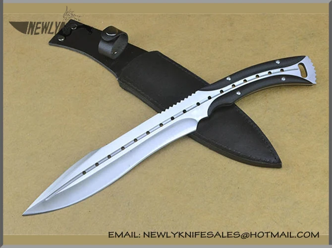 Hot Selling G10 Handle Leather Sheath Outdoor Tools Machete Tactical Knife