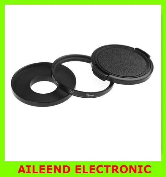 High Quality Camera 52mm Filter Adapter + Glass UV Lens + Protective Cap Set for 3 3+ High Quality Camera 52mm Filter Adapter + Glass UV Lens + Protective Cap Set for 3 3+