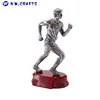 Hot selling resin running sports awards silver male track and field trophy
