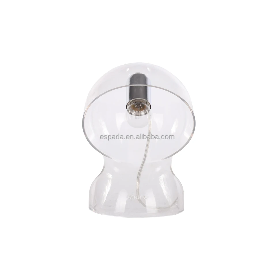 Moderne transparent en plastique dalu table lampe