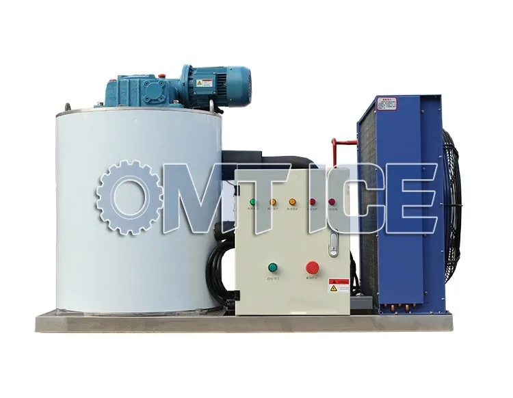 Dry Flake Ice 1tons/24h Salt Water Flake Ice Machine For Seafood Market