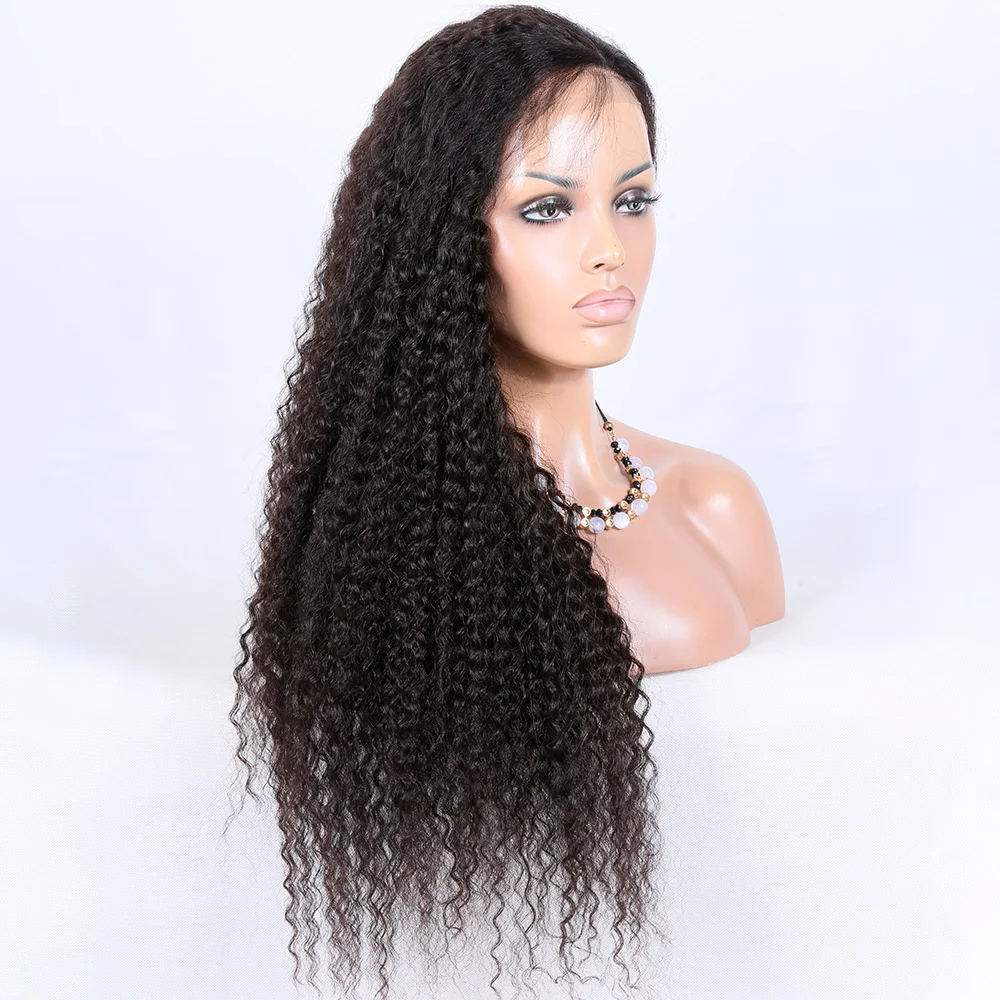 

Wholesale Natural Color Brazilian Virgin 100% Human Hair 360 lace wigs virgin hair deep wave for the whole world woman, Natuarl color