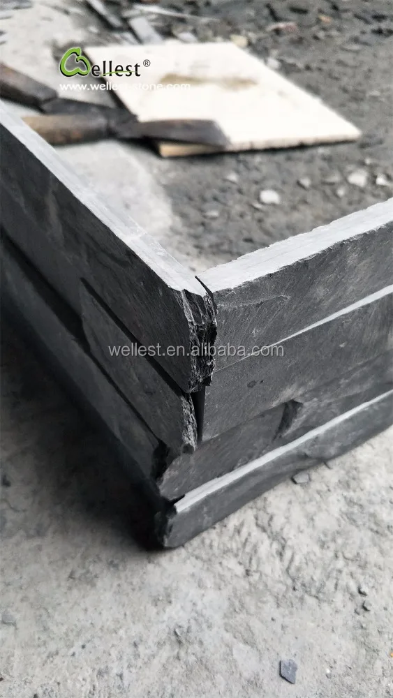 
black slate natural on sheets split finish 