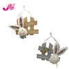 Easter Rabbit and Fence hanging ornament