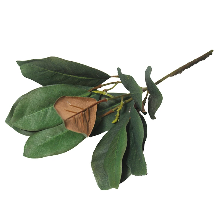 

Artificial Magnolia Leaf Stems for Home Wedding DIY Floral Arrangement Garden Grand Magnolia Leaf STEM 17-INCH Magnolia Stem, Green or custom