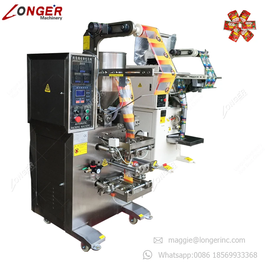 Automatic Ginger Garlic Paste Packing Packaging Machine Butter Filling