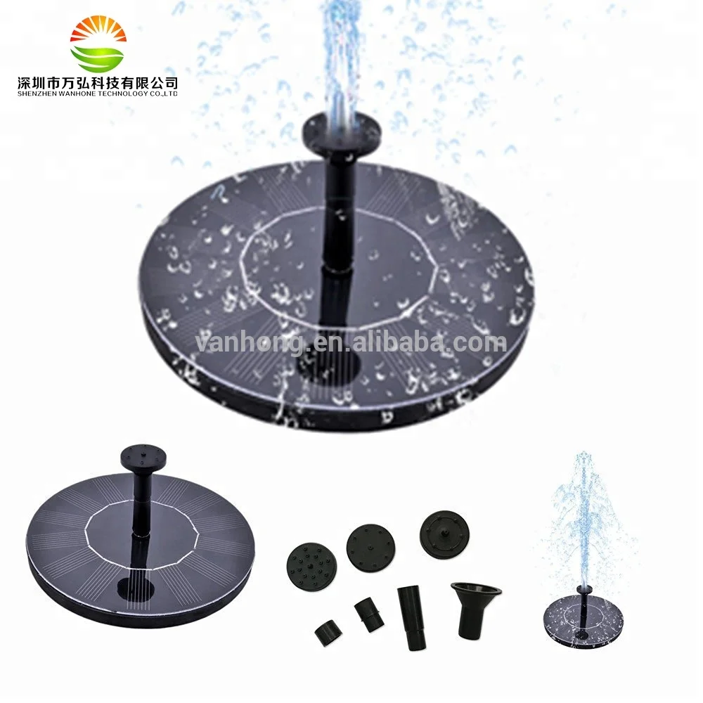 

Solar power water fountain solar water garden pump with best price, Black