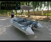

380cm/12'6" soft bottom aluminum fold floor inflatable boat with canopy and wheels for hot sale!!!