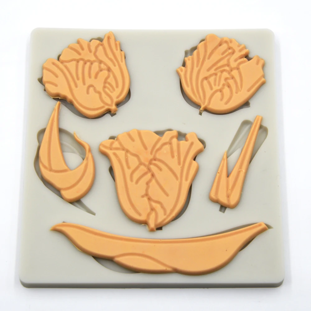 Lot De 3 Moules En Silicone Pour Décoration Gâteaux - 36 Cavités (fleurs, Papillons, Feuilles) - 9