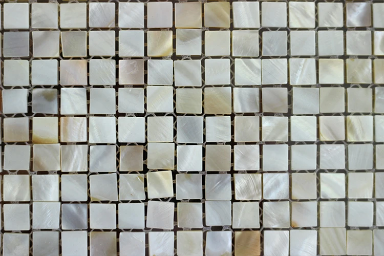 Natural Multicolour Mesh Backing Seamless Mother Of Pearl Abalone Seashell Mosaic Tile
