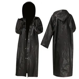 Image of Custom Logo Outdoor Ponchos Reusable Travel Adult Rain Coat Rainwear Suit Portable Thicken Women Waterproof Adults EVA Raincoat