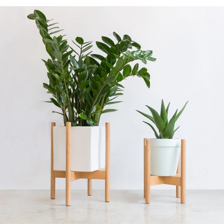 Soporte De Madera De Haya Para Plantas De Interior Y Exterior,Maceta