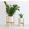 Wood Beech Indoor Outdoor Plant Stand Holder Flower Pot Display Potted Planter Rack Adjustable Plant Stand