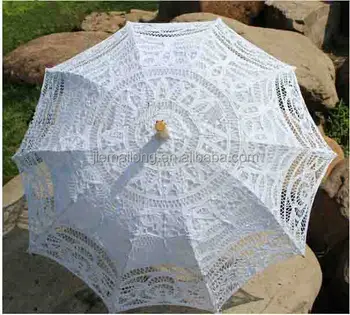 small white lace umbrella