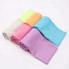 Custom new design all purpose micro fiber suede cold cooling sport towel with elastic