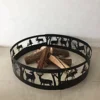 36" fire ring with deer design