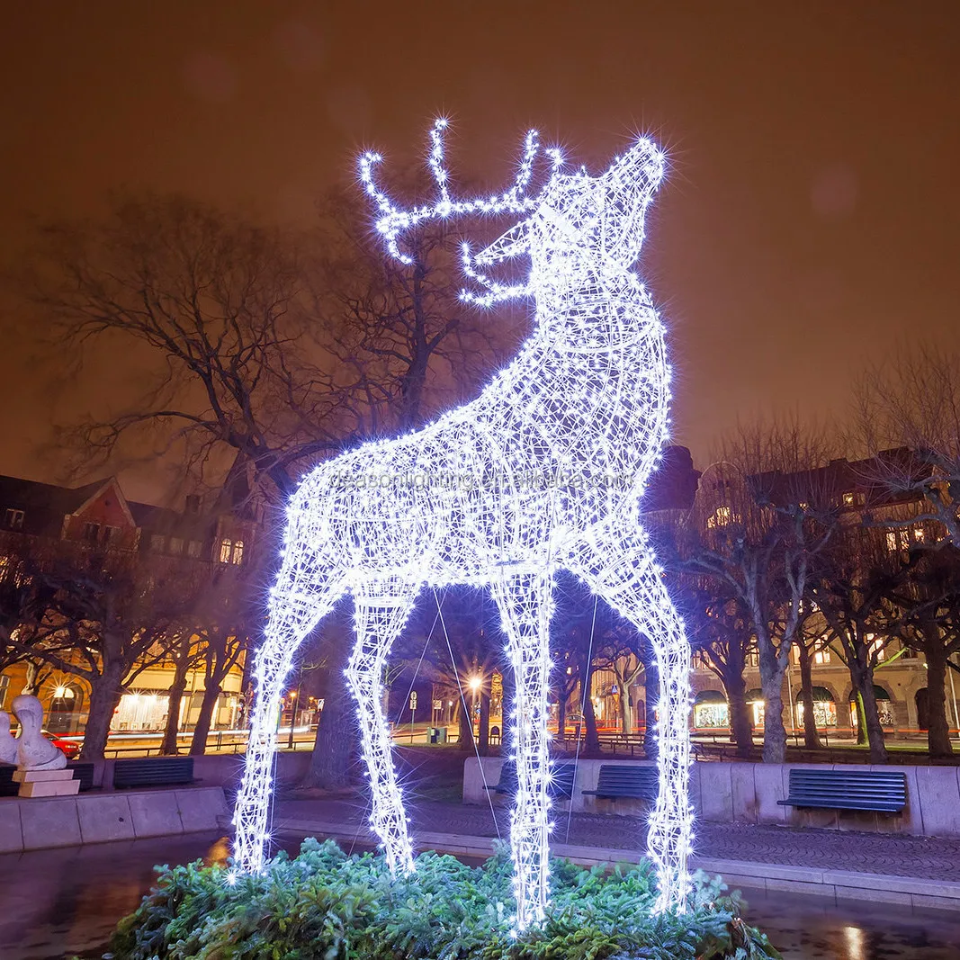 Outdoor Christmas Decorations Large Led Light Reindeer  Buy Christmas