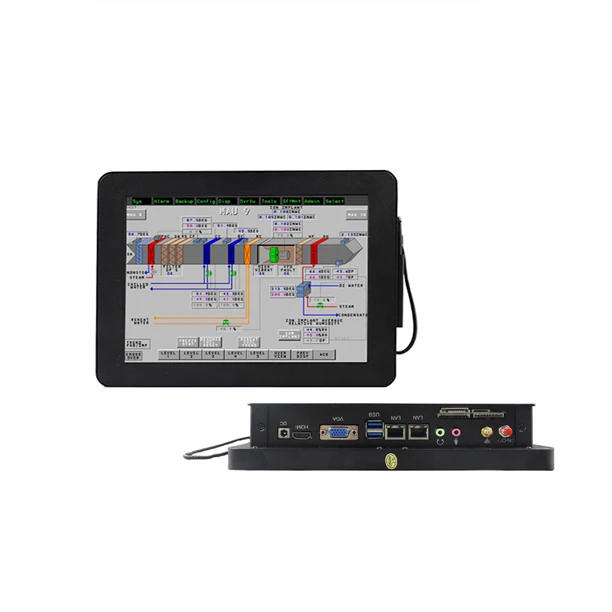 

10.4inch Intel J1900 Dual lan resistive All in one pc with 4G RAM 32G SSD, Black/silver/white