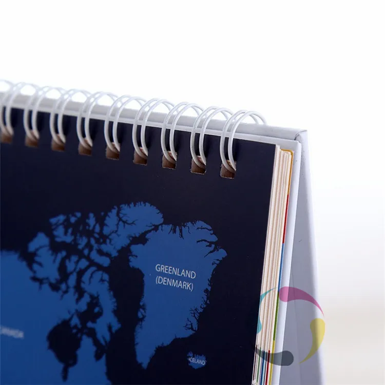 
wholesale daily spiral bound tent desk calendar printing 