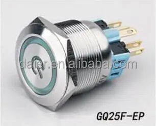 12 volt push button switch with power symbol