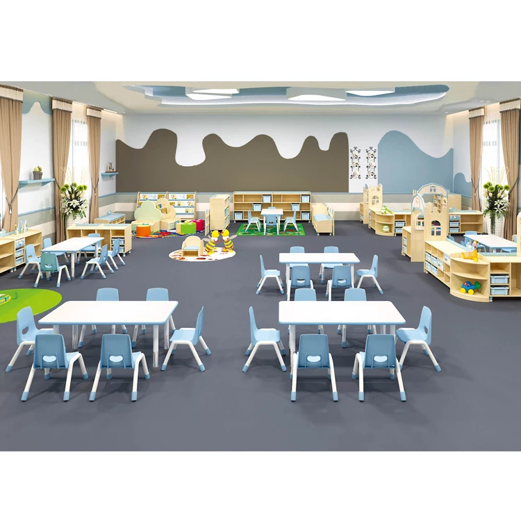 Good Quality Kindergarten Furniture Study Table And Chair Set Children