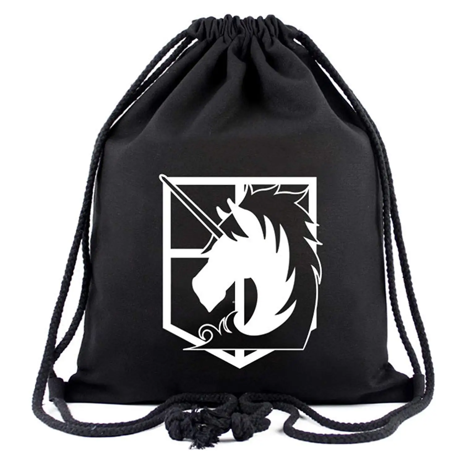 11.99. Gumstyle Attack on Titan Anime Sackpack Drawstring Bags Gym Sack Spo...