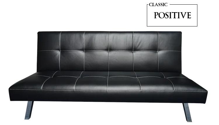 Royal black 3 seater foldable furniture sofa bed