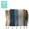 Crystal Gold Metal Base Hot Fix Rhinestone Mesh For Garment,Shoes And Bags