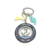 Promotional Souvenir American Keychain Metal Round Cape Cod Flip Flops Map Pendants Anchor Spinner Key Chain