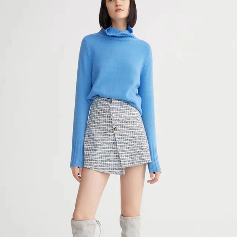 

New Design Beautiful Turtleneck Long Sleeve Sweater Turtleneck Women