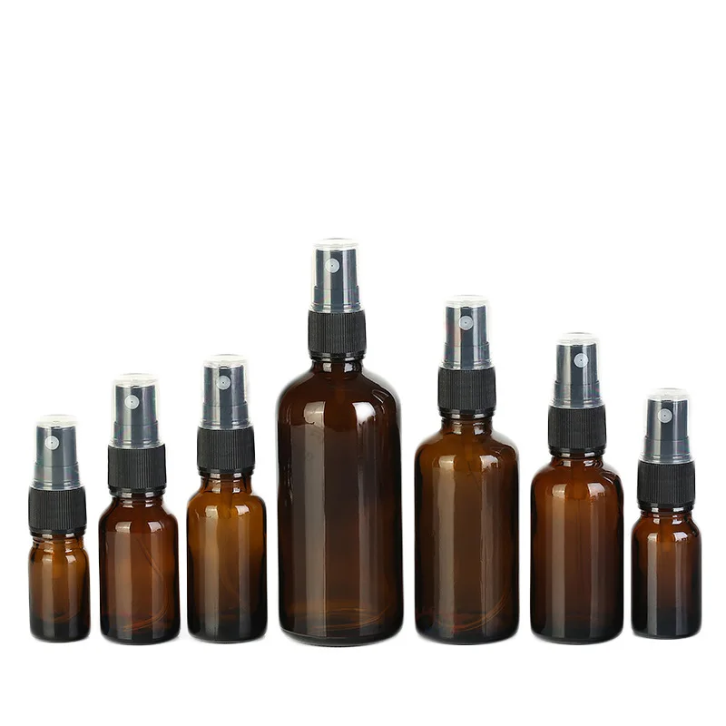 

5ml 10ml 15ml 20ml 30ml 50ml 100ml essential oil amber glass mist spray bottle