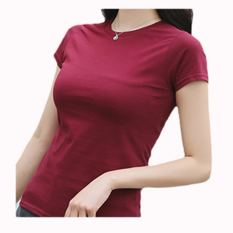 
Wholesale Buy Order Custom Make All Cheap Sport-wear Printed Online Personalized Soft Women T-Shirt 