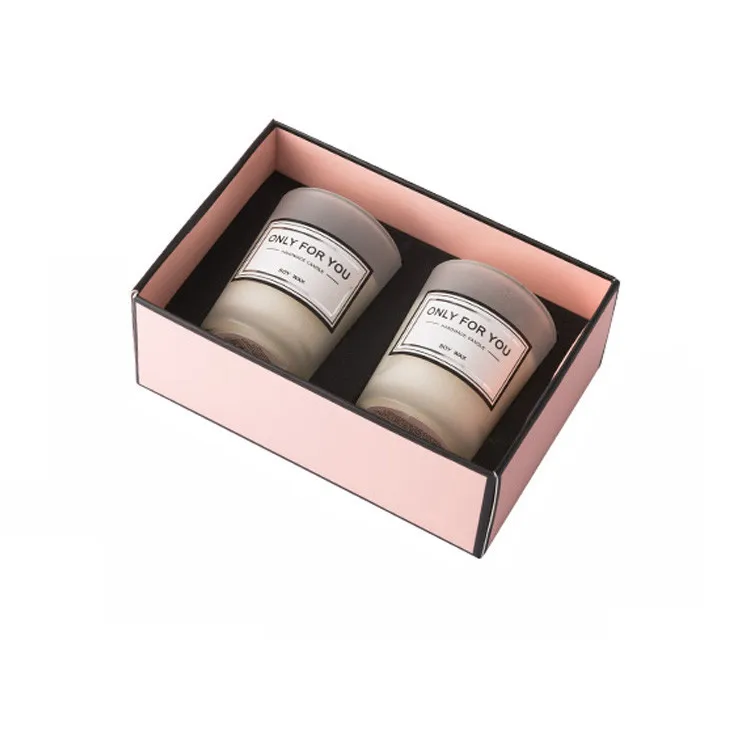 

high quality square scented candle glass jars with wooden lid