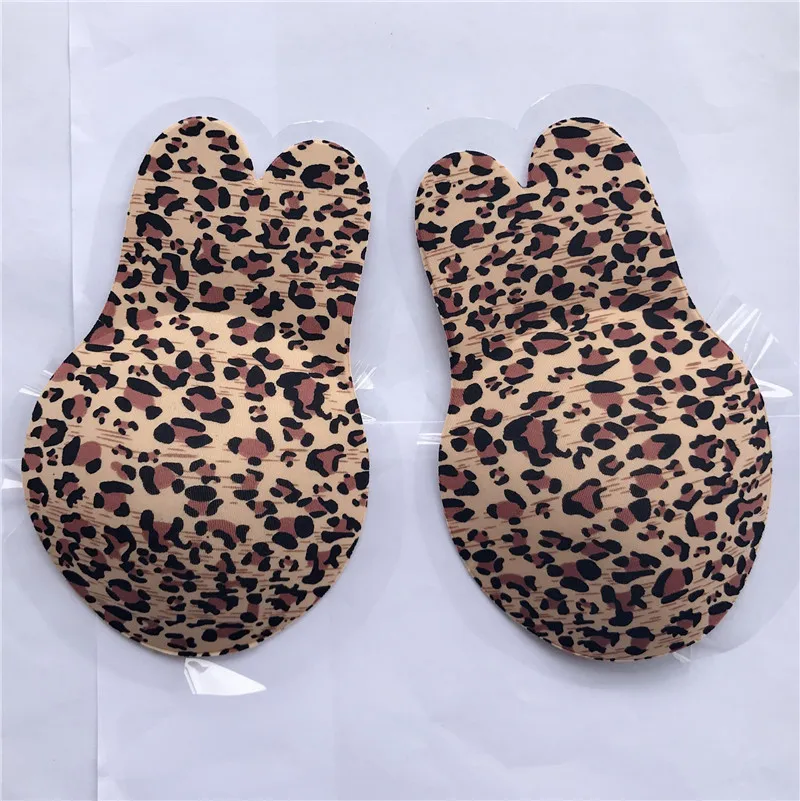 BIG SIZE Women Silicone Self-Adhesive Sticky Bra Strapless Push Up Seamless Invisible Bra Sexy Rabbit Ears Underwear For Wedding