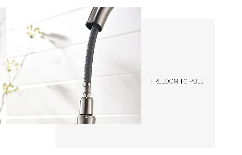 Fapully Upc Spray Head Kitchen Faucet Pull Down Water Ridge Faucet