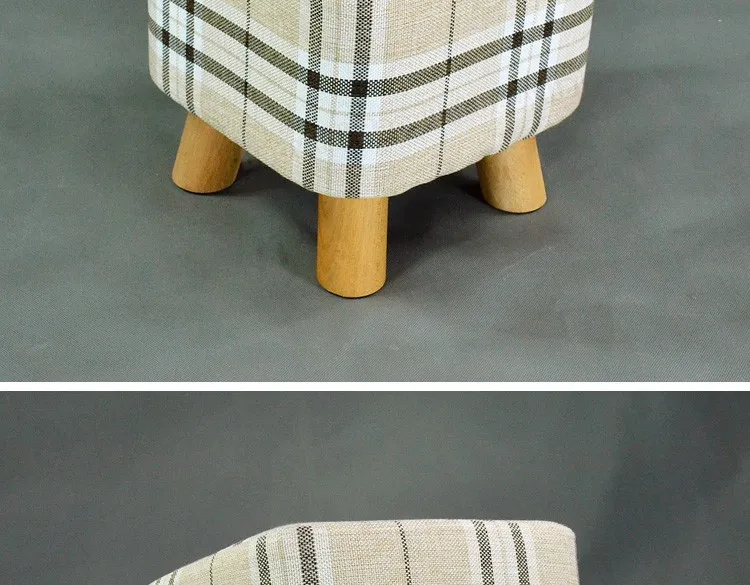 Baoyilai Wholesale Cheap Small Square Wood Soft Stools