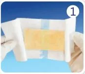Medical consumables 5*15 cm Advanced Hydrocolloid wound patch with thin border