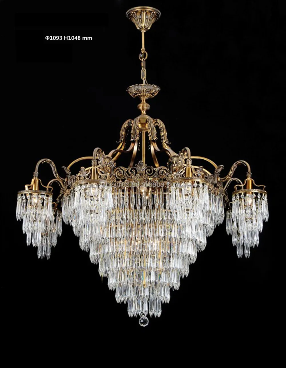 Stile rococò di cristallo lampadario in bronzo/home decor retro in ...