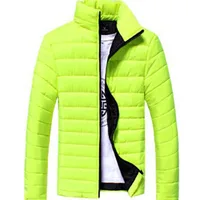 

Winter Mens Warm Quilted Cotton Down Padded Bubble Puffer Jacket Ski Coat Parka Slim fit jackets