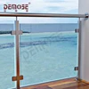 Double steel column railings Tempered glass transparent railings To map custom factory outlets Direct sales