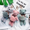 Factory Wholesale teddy bear keychain plush toy pendant boutique plush bear key ring bag pendant stuff toy