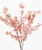 Artificial Cherry Plum Spring Peach Blossom Spray Branch Sakura Silk Flower Tree 49.22" Wedding Flowers Home Decor