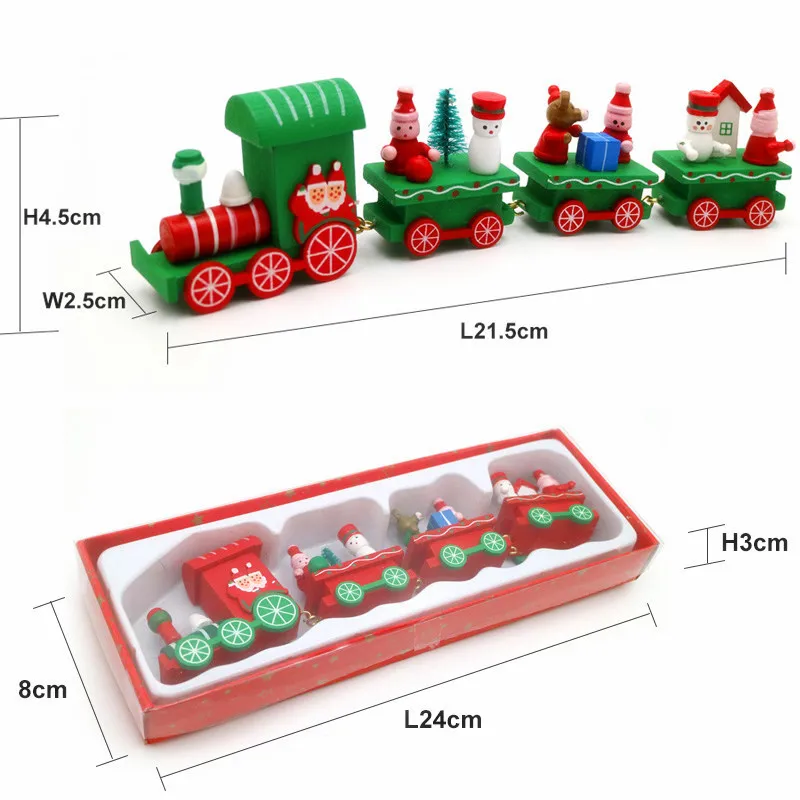 2018 WCT001-A Christmas wooden Train set toy for the kids and children playing and for christmas gift pass CE and EN71 Cert