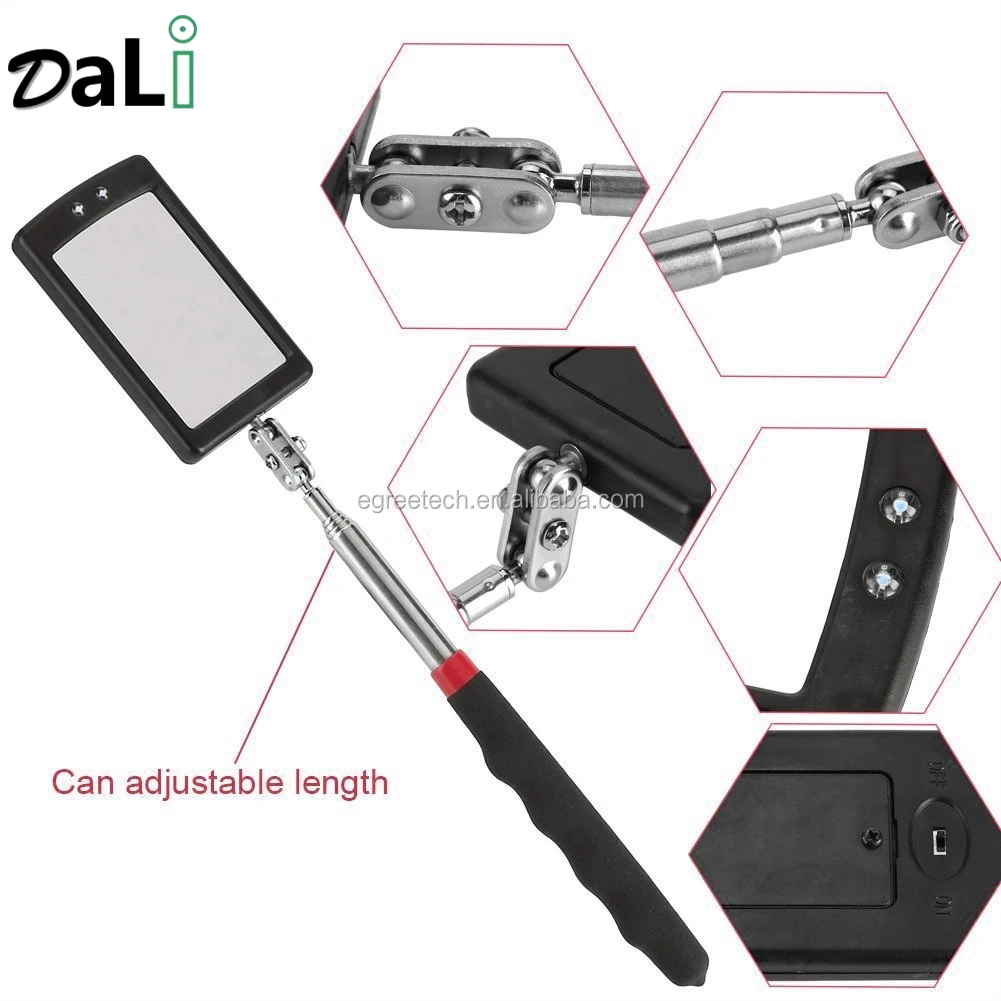 LED Telescoping Inspection Mirror