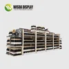 Hot sell wooden wine metal display rack for chain stores rack shop