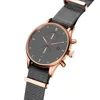 custom watches with dual time nylon band for man