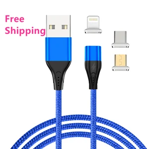 3A Fast Magnetic Charging Cable iPhone Micro USB Type C