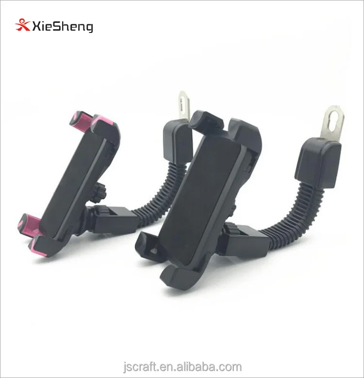 Xiesheng Motorcycle Phone Holder Stand Motor Rearview Mirror Mount Bracket with Edge Protector Phone Holders on Motorbikes