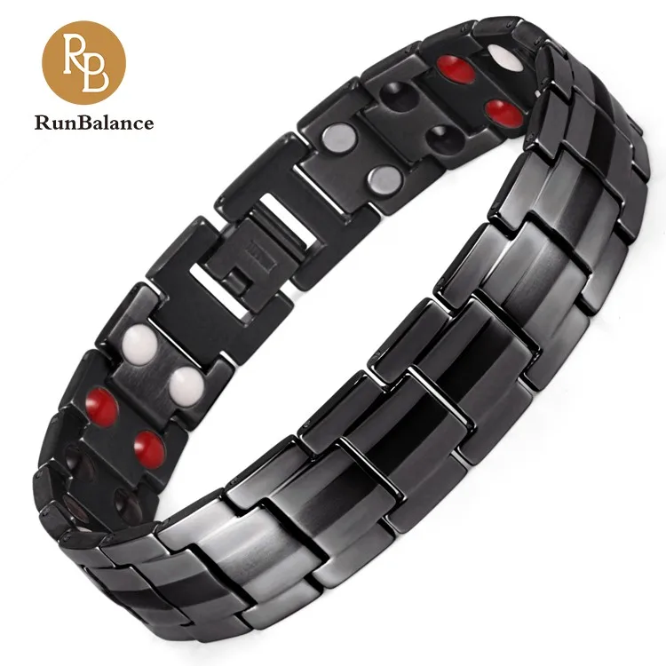 

RunBalance 1 Day Delivery Anniversary gifts permanent bracelet stainless steel jewelry for men, Silver and gold;two tone
