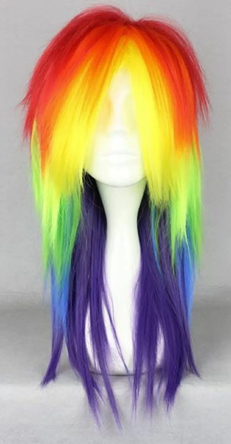multi colored wigs cheap